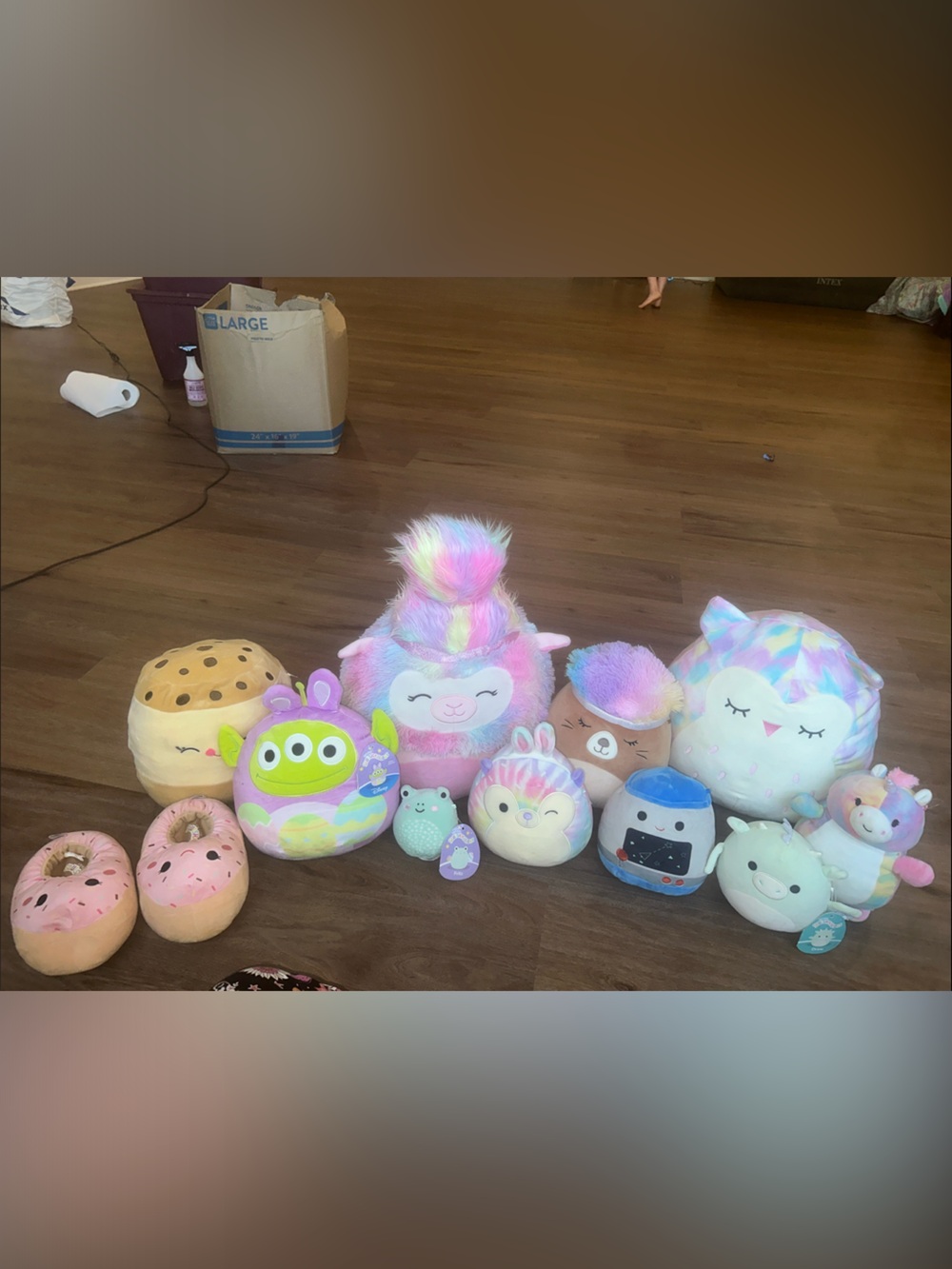 Squishmallows Rainbow Pastel Llama Plush - Pink, Purple, Blue, Yellow